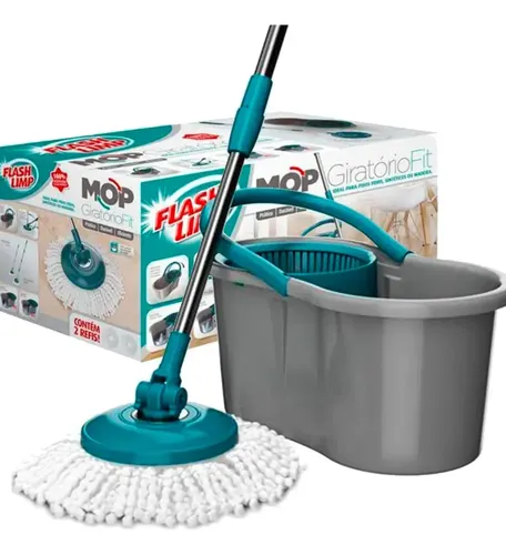 Mop giratório com balde 8L